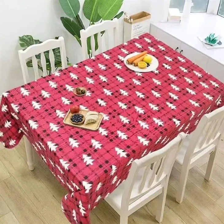 Upgraded Waterproof Polyester Linen Printed Tablecloth