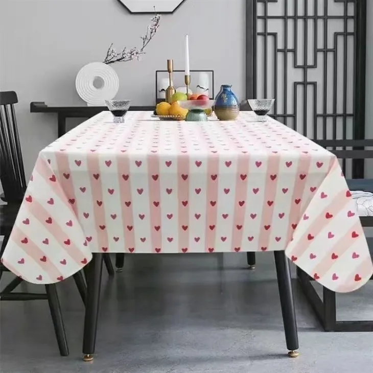 Upgraded Waterproof Polyester Linen Printed Tablecloth